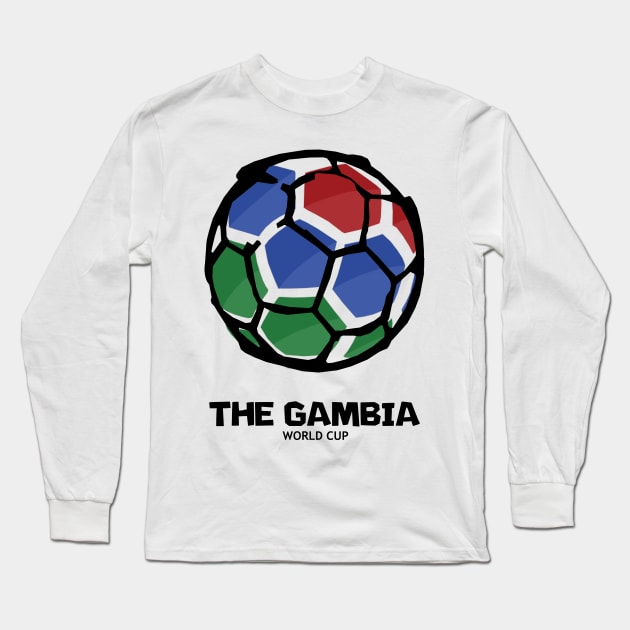 The Gambia Football Country Flag Long Sleeve T-Shirt by KewaleeTee